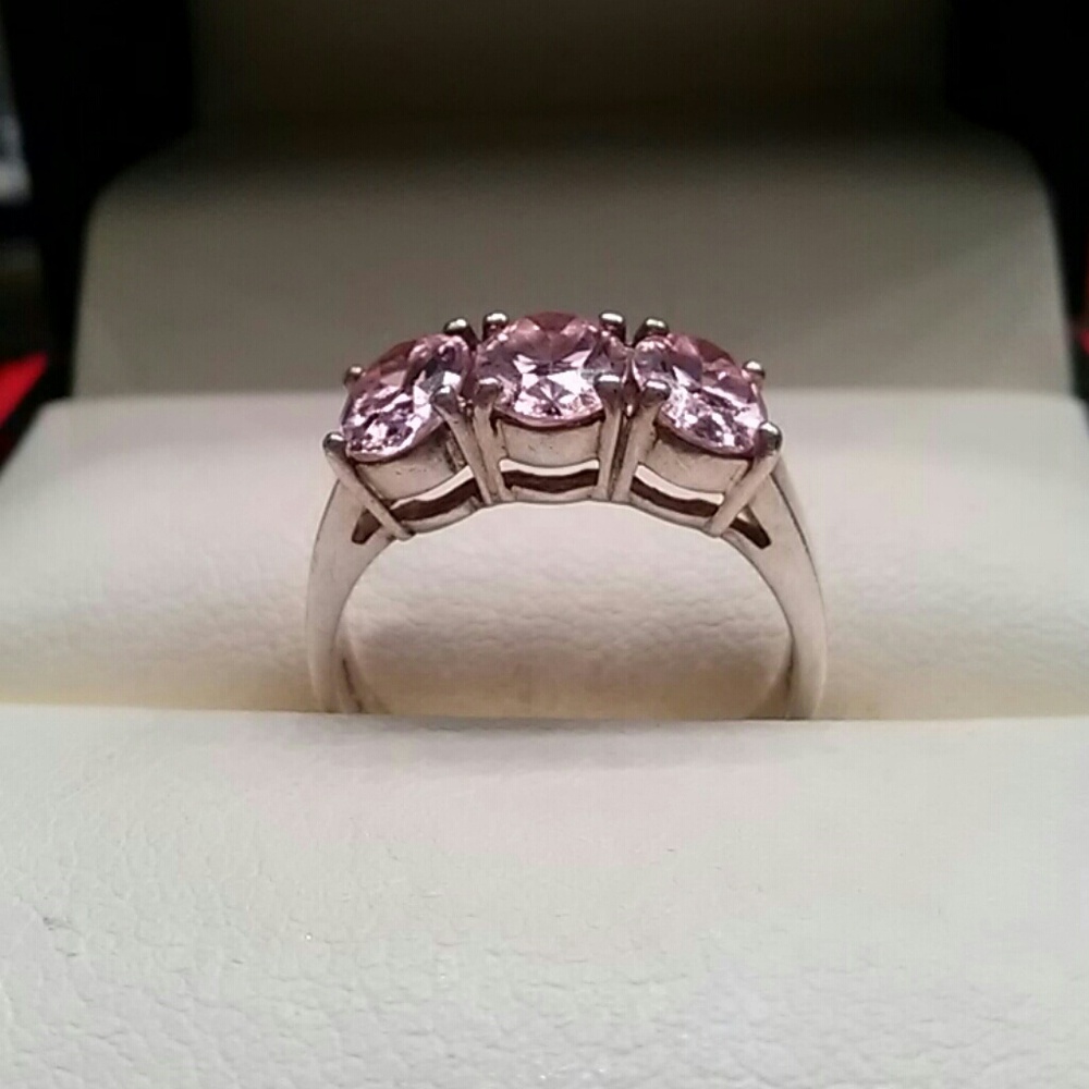 Vintage Swarovski Crystal 3 Stone 925 Sterling